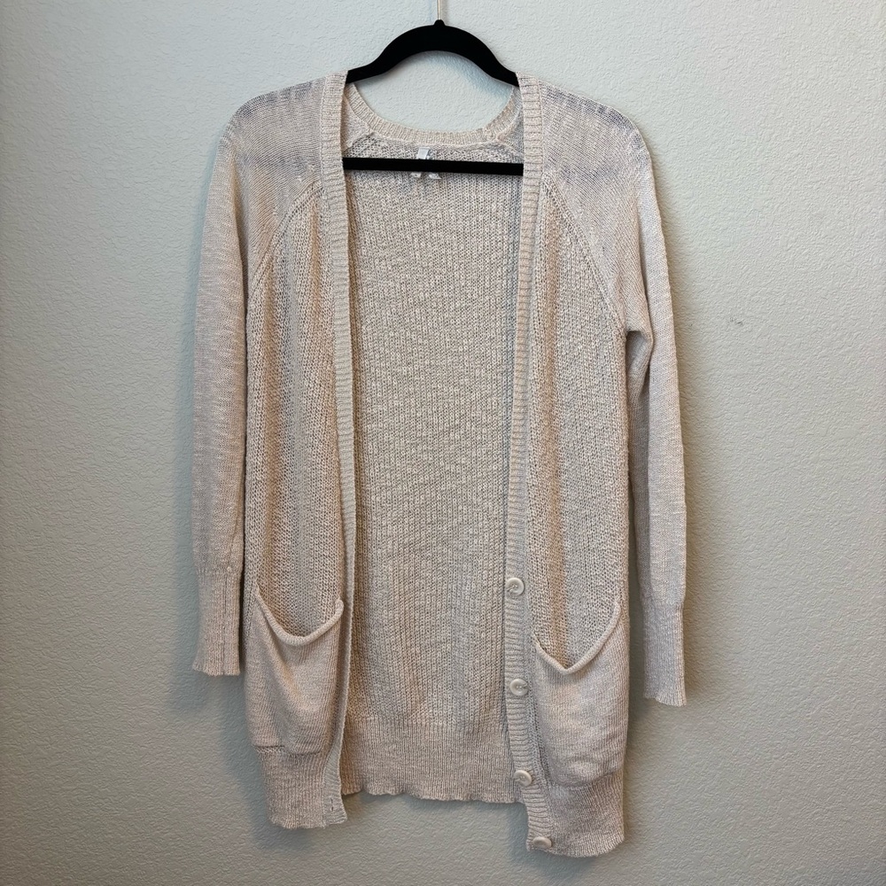 Mudd Long Cream Cardigan